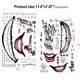 thumbnail image 3 of Tatuajes Temporales MACHAO 8 Hojas Halloween Escuadrón Suicida Joker Harley Quinn, 3 of 5