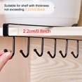 thumbnail image 6 of HOIN Cabinet Hook Wall Hanging Cup Holder Shelf Storage Rack Organizer for Kitchen-Black, 6 of 6