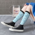 thumbnail image 6 of Picia Women Crew Soft Moisture-wicking Socks Blue Snake Pattern Design Cotton Socks, One Size fit All, 6 of 9