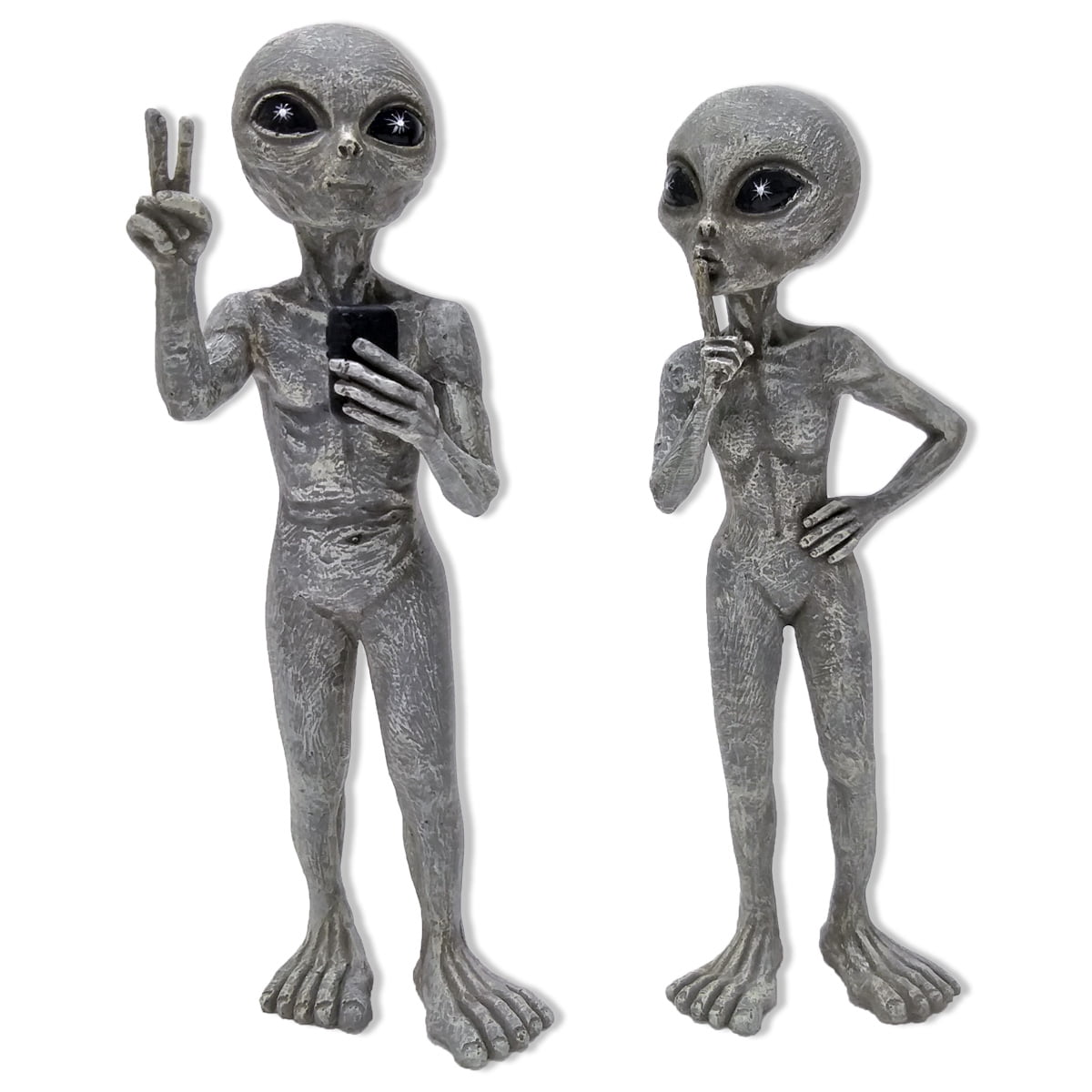 Alien Statues 'Peace & Quiet' 10 INCH H Standing Extraterrestrial