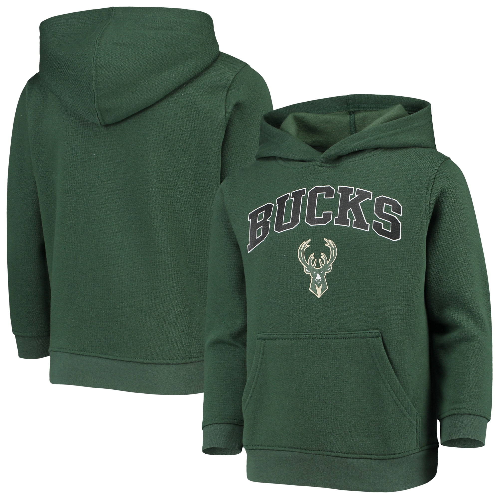 Youth Hunter Green Milwaukee Bucks Team Pullover Hoodie ...