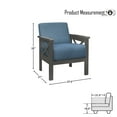 thumbnail image 5 of OakvillePark Rasar Fabric Upholstered Accent Chair, Blue, 5 of 6