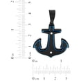 thumbnail image 3 of Men’s Stainless Steel Stacked Anchor Pendant Necklace, 3 of 4