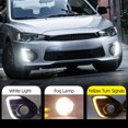 thumbnail image 2 of Cubierta de luz antiniebla para automóvil para Mitsubishi Lancer 2016 2017 2018 2019 Luz LED de circulación diurna DRL con señal de giro amarilla, 2 of 5