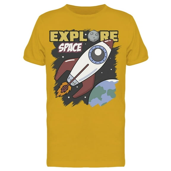 Explore Space Rocket T-Shirt Men -Image by Shutterstock, Male x-Large