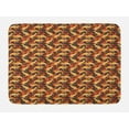 thumbnail image 1 of Kangaroo Bath Mat, Illustration of Mammals in the Forest with Palm Tree Leaves, Plush Bathroom Decor Mat with Non Slip Backing, 29.5" X 17.5", Pale Orange Rust, by Ambesonne, 1 of 2