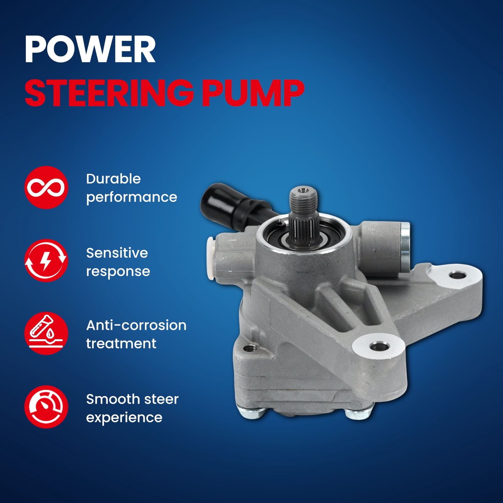 MOCA AUTOPARTS Power Steering Pump Fit for 2004-2008 Acura TL 3.2L & 2005-2008 Honda Pilot 3.5L