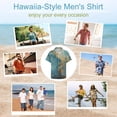 thumbnail image 6 of Marble Texture Men's Shirt Short Sleeves Printed Button Down Summer Shirts, 6 of 6