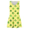 thumbnail image 3 of WILLBEST Vestidos De Lino Para Mujer, Moda Informal Para Mujer, Vestido Estampado A La Moda Para El Día De San Patricio, Falda Informal 1566, 3 of 3