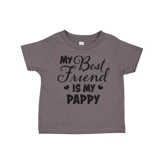 Inktastic My Best Friend is My Pappy with Hearts Boys or Girls Toddler T-Shirt