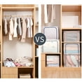 thumbnail image 6 of 80L Large Foldable Storage Bins Organizer in Clear & Gray Zipper (Set of 3), 6 of 8