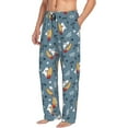 thumbnail image 2 of Uemuo Surf Shark Pattern Men's Wide Leg Palazzo Lounge Pants with Pockets Light Weight Loose Comfy Casual Pajama Pants-XX-Large, 2 of 9