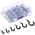 thumbnail image 5 of Black 90 Pack Screw-On Cup Hooks, Vinyl Coated, 6 Sizes, 5 of 5