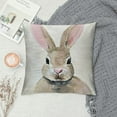 thumbnail image 2 of Nawypu Bunny Throw Pillow Covers Rabbit Flower Pillow Case Linen Spring Home Season's Decorations for The Home Couch, 2 of 5