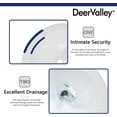 thumbnail image 3 of DeerValley DV-1P523 Compact White Ceramic Pedestal Sink, 20" X 17" Inch Pedestal Bathroom Sink With Overflow and Pre-Drilled Single Hole, 3 of 10