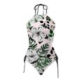 thumbnail image 4 of MKLEKYY Trajes De Baño Mujer Dos Piezas Women'S Swimwear Tankini 2 Piece Normal Swimsuit Backless 2 Piece Printing Adjustable Print Color Padded Strap Bathing Suits Sexy Vacation Beach Wear, 4 of 4