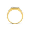 thumbnail image 4 of 10kt Two-tone Gold Mens Round Diamond Graduated Band Ring 1 Cttw, 4 of 4