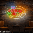 thumbnail image 3 of Glowneon Pizza Plate Neon Sign, Italian Pizza Restaurant Wall Decor, 3 of 5