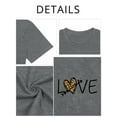 thumbnail image 5 of XCHQRTI Love Shirts for Womens Plus Size Graphic Tshirt Short Sleeve Valentine's Day Tee Oversized Casual Summer Tops, 5 of 8