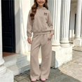 thumbnail image 2 of Bobifish Toddler Girls Outfit Sets Bow Leopard Print Sweatsuit Hoodie Sweatpant Warm Winter Set For Children Girls, 2 of 6