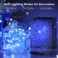 thumbnail image 2 of chalian 20 Pack LED Fairy Lights Battery Operated,3 Features Blinking Slowly Blinking &just on 7FT 20 LED Waterproof Mini Twinkle String Lights for Wedding Mason Jars Party Christmas Decorations,Blue, 2 of 14