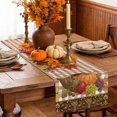 thumbnail image 6 of Harvest Pumpkins Fall Table Runner - 108 Inch Long Maple Thanksgiving Orange Checked Cotton and Linen Blended Dress Scarves Farmhouse Table Runner for Kitchen Dining, Coffee Table, 13" x 108", 6 of 8