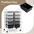 thumbnail image 3 of Gymax 10-Drawer Rolling Storage Cart Tools Scrapbook Paper Organizer on Wheels Black Gradient, 3 of 10