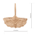 thumbnail image 2 of Watermelon Shape Woven Flower Basket Storage Basket Weaving Basket for Wedding, 2 of 6