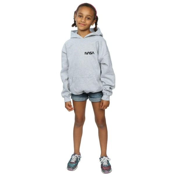 NASA Girls Modern Logo Chest Hoodie Walmart