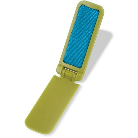 Honey Can Do Flip-Open Travel Lint Brush, Lime/Blue (Pack of 12)