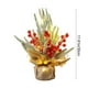 thumbnail image 3 of xihome Árbol de Navidad artificial de mesa de 30 cm (12 pulgadas) con luces, bayas rojas, piñas y base de arpillera para decoracin navideña del hogar., 3 of 6