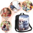 thumbnail image 5 of Lsque Cute Animal Couple Lunch Bag Lunch Box for Women Men Reusable Insulated Lunch Tote Bag,Leakproof Thermal Cooler Sack Food Handbags Case High Capacity, 5 of 9
