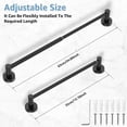 thumbnail image 3 of FUYGRCJ Towel Bar Retractable Stainless Steel Towel Holder Adjustable 13.8 to 24.8 Inch Wall Mounted Towel Rack Space Saving Towel Hanger Rustproof Towel Organizer Rod for Bathroom Kitchen, 3 of 10