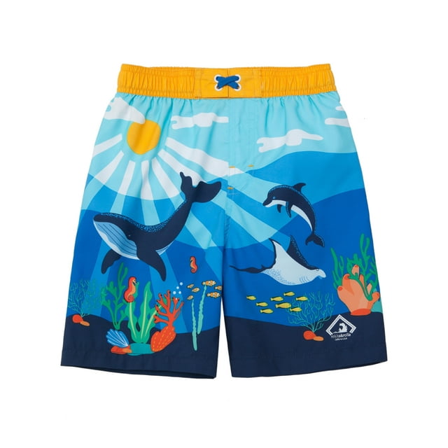 Rokka&Rolla Toddler Boys' Swim Trunks with Mesh Liner Baby Swimwear