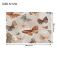 thumbnail image 2 of Rectangle Bath Rugs Plush Bathroom Carpet Mat Non Slip Bathroom Mats Earthy Tones Butterflies, 2 of 5