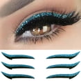 thumbnail image 4 of 3 paquetes de pegatinas de delineador de ojos con purpurina reutilizables, maquillaje, autoadhesi MABOTO Delineador de ojos, 4 of 7