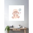thumbnail image 2 of Cute Lamb Illustration With Pastel Colors, Holding A Balloon And Star. Poster Wall Art, Modern Wall Decor For Living Room Bedroom, 17x17 UNFRAMED, 2 of 3