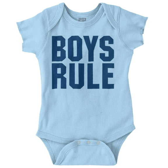 Boys Rule Boymom Humor Cute New Son Bodysuit Jumper Boys Infant Baby Brisco Brands 12M