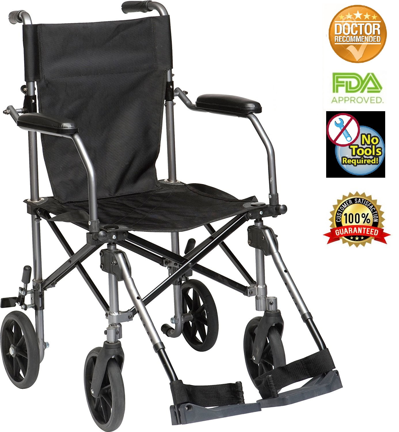 Healthline Super Light Weight Transport Wheelchair Lightweight Folding Transport Wheelchair With Brakes Elevating Leg Rest And Carry Travel Bag Lightweight Wheelchair Under 25 Lbs 19 17 Inch Seat Walmart Com Walmart Com