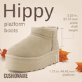 thumbnail image 3 of Cushionaire Hippy Women’s Suede Platform Ankle Boots – Water-Resistant Genuine Suede, Faux Fur Lining, Cozy Winter Slip-On Design, Comfortable Footwear with Wide Widths Available, 3 of 11