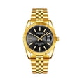 thumbnail image 2 of Resicozy Mens Watches Fashion Quartz Wristwatch with Round Case Casual Business Watch Stainless Gift 2026 Gold with Black Face, 2 of 3