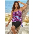 thumbnail image 6 of Swimsuits for All Women's Plus Size Blouson Tankini Top With Adjustable Straps, 6 of 6