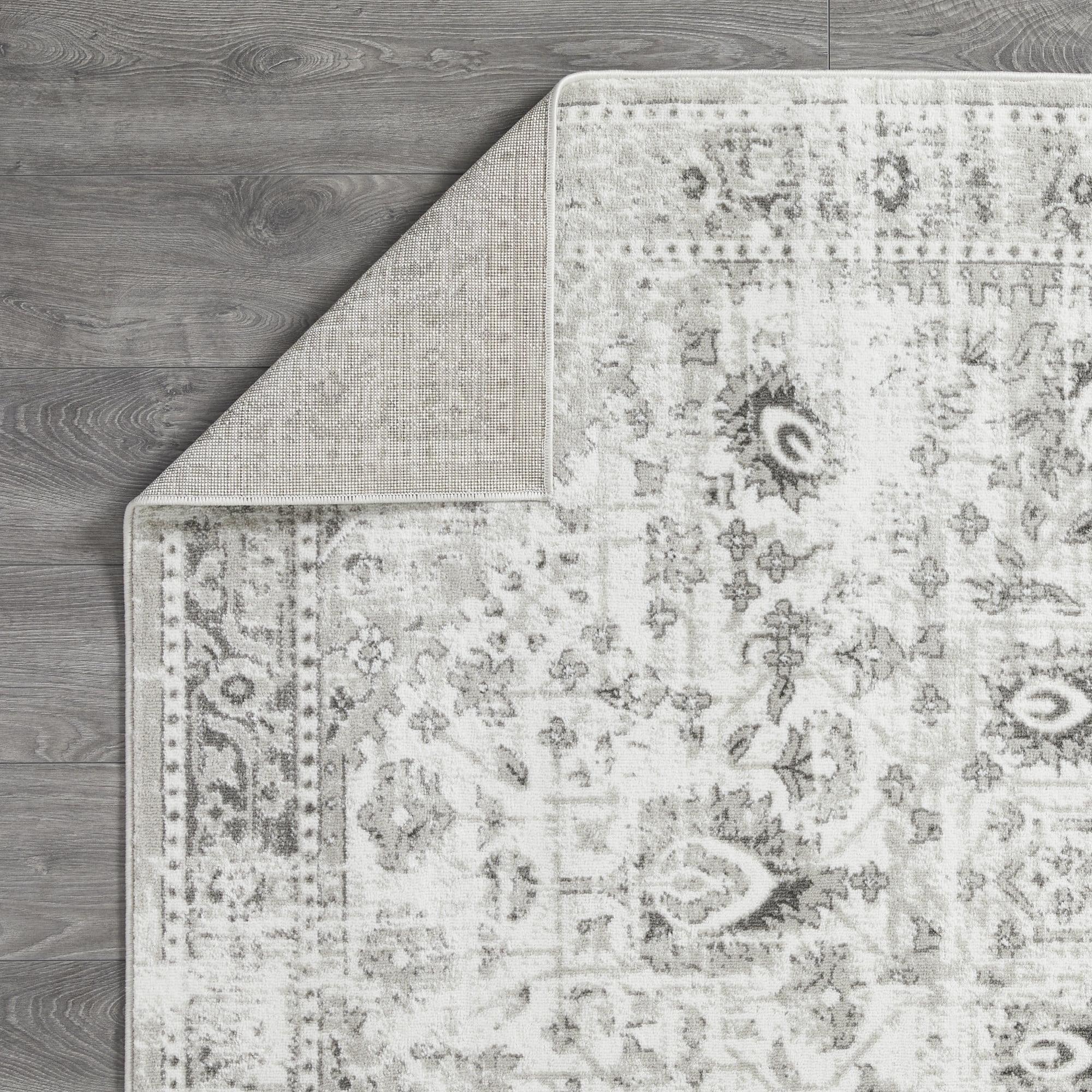 Loomaknoti Rhane Allory 4' x 6' Gray Oriental Indoor Polypropylene Area Rug