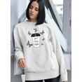 thumbnail image 2 of But First Coffee Butterflies Sweatshirt Women -Image by Shutterstock, Female Small, 2 of 4