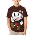 thumbnail image 2 of Cuphead T-Shirts for Boys Girls, Kids 3D Print Short Sleeve, Unisex Crew Neck Tee Shirts for Youth, 2 of 9