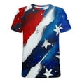 thumbnail image 5 of cllios 4th of July T-Shirts for Men American Flag Patriotic Tees Big & Tall Red White Blue Distressed Print Shirts Casual Short Sleeve Mens Shirts, 5 of 5