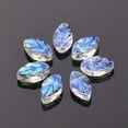 thumbnail image 3 of U8MO 10pcs 11x6mm Leaf Petal Crystal Lampwork Glass Loose Beads Top Drilled Pendants-Light Violet, 3 of 6