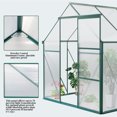 thumbnail image 3 of Ktaxon 6x8ft Hybrid Polycarbonate Greenhouse for Garden Green, 3 of 10