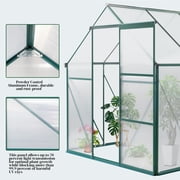 GoDecor Garden 6x8ft Hybrid Polycarbonate Greenhouse for Garden, Outdoor Green