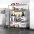 thumbnail image 5 of 5-Tier NSF Steel Wire Shelving Rack, 60" x 24" x 72", 5 of 5